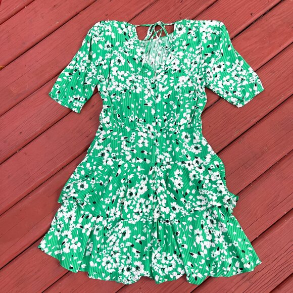 Karl Lagerfeld Paris Printed Jacquard Ruffle-Hem Dress 10 - Picture 6 of 15